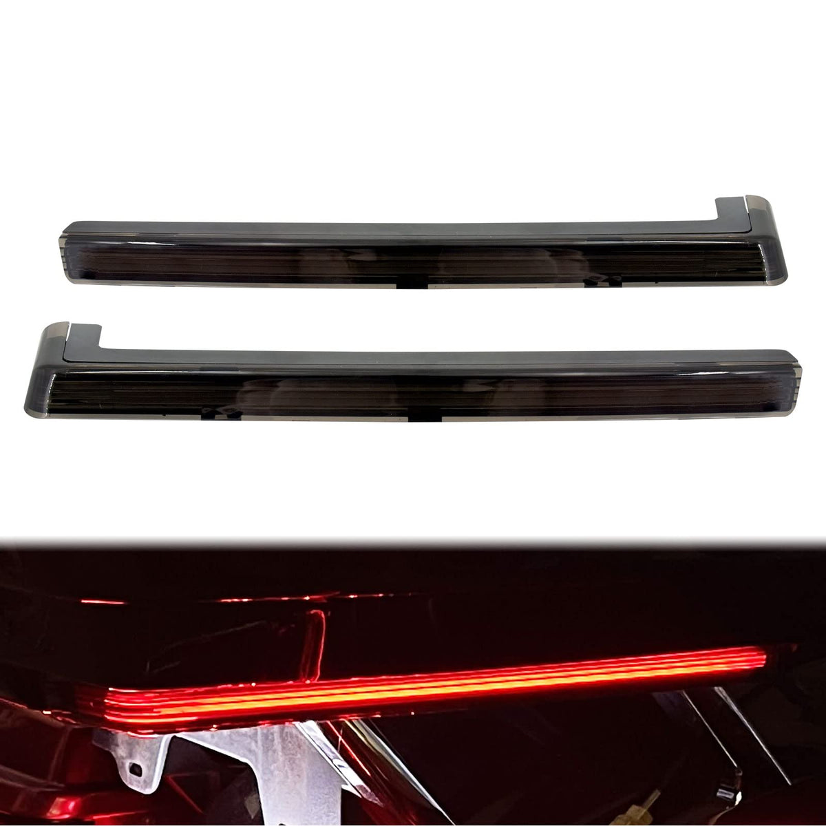 CARGLETRUE Smoke Tour Pack Side Marker Light LED Fit For Harley Touring Electra Glide Classic Trike Tri Glide Ultra Classic 2006-2023 (Generation 2)