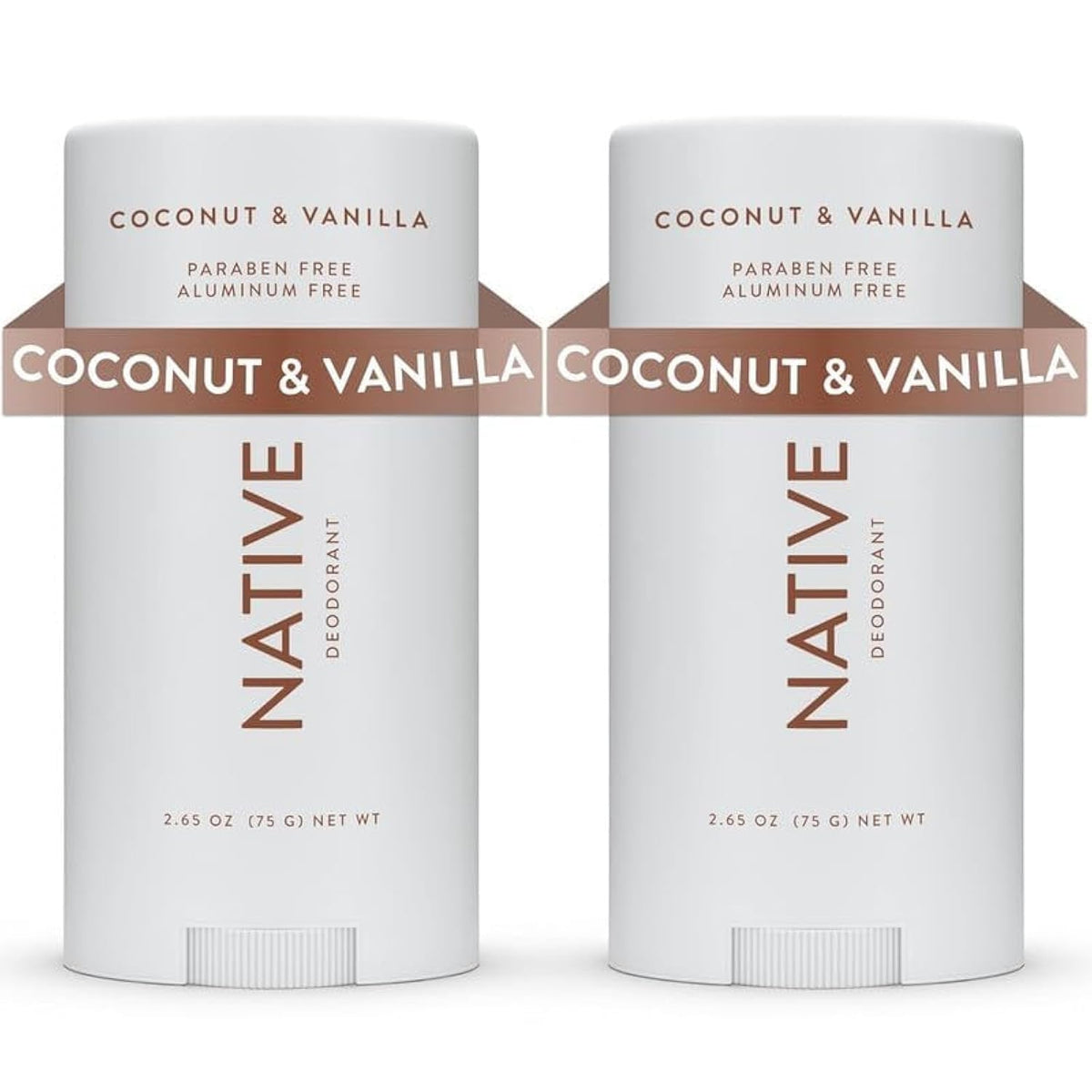 Native Deodorant Contains Naturally Derived Ingredients, 72 Hour Odor Control | Deodorant for Women and Men, Aluminum Free with Baking Soda, Coconut Oil and Shea Butter | Coconut & Vanilla, 2-Pack