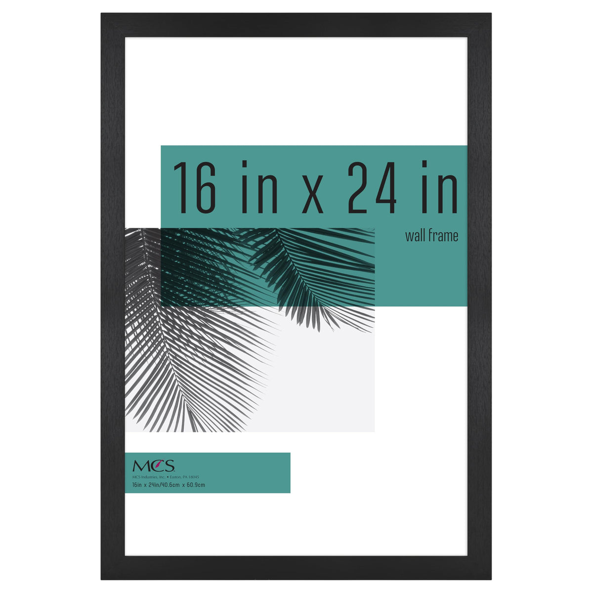 MCS Studio Gallery 16x24 Poster Frame Black Woodgrain, Vertical & Horizontal Wall Hanging Large Picture Frame for Photos, Posters & Art Prints (1-Pack)