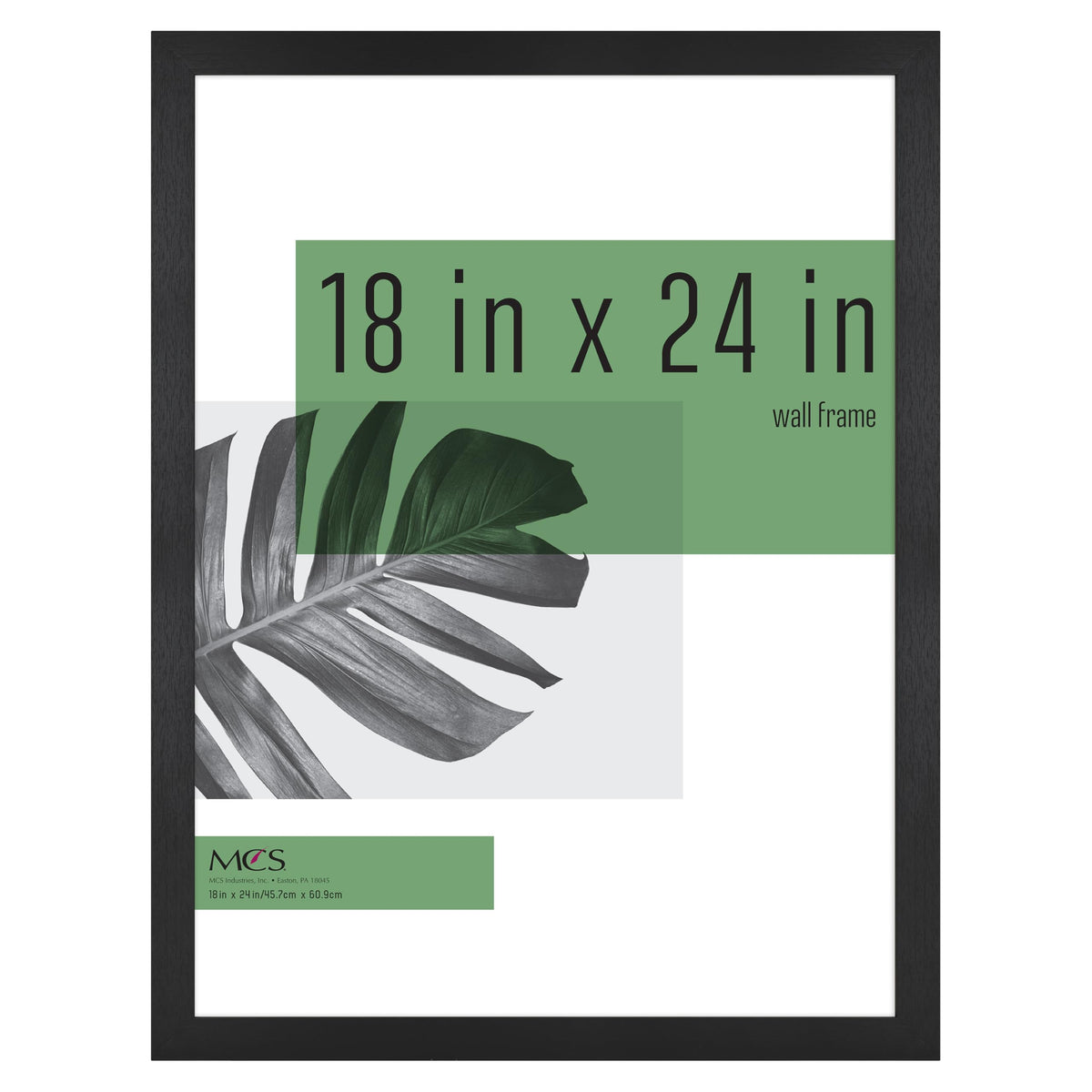 MCS Studio Gallery 18x24 Select Poster Frame Black Woodgrain, Vertical & Horizontal Wall Hanging Large Picture Frame for Photos, Posters & Art Prints (1-Pack)