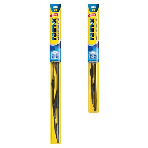 Rain-X 820147 WeatherBeater, 26" and 16" Windshield Wiper Blades - All-Season OEM Quality, Conventional, Vehicle Specific