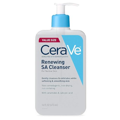 CeraVe Renewing Salicylic Acid Cleanser, Formulated With Hyaluronic Acid, Niacinamide, & Ceramides, Gentle BHA Exfoliating