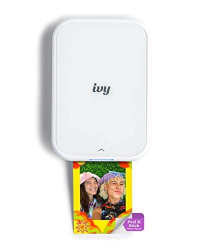 Canon Ivy 2 Mini Photo Printer, Print from Compatible iOS & Android Devices, Sticky-Back Prints, Pure White Camera by Canon