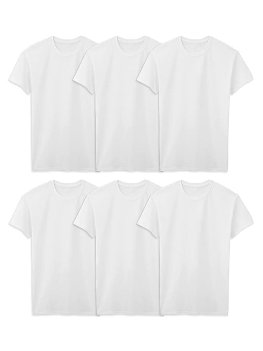 Fruit of the Loom mens Stay Tucked Crew T-shirt Underwear, Tall Man - White 6 Pack, Large US - PCTechSupply.com