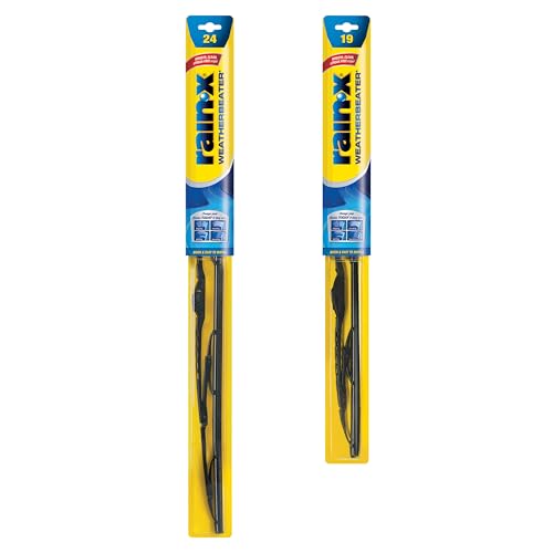 Rain-X 820144 WeatherBeater Wiper Blades, 24" and 19" Windshield Wipers (Pack Of 2), Automotive Replacement Windshield Wiper