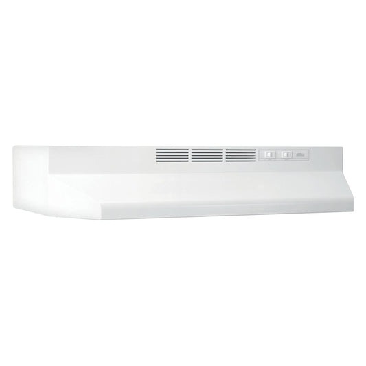 Broan-NuTone 413001 Non-Ducted Ductless Range Hood with Lights Exhaust Fan for Under Cabinet, 30-Inch, White - PCTechSupply.com