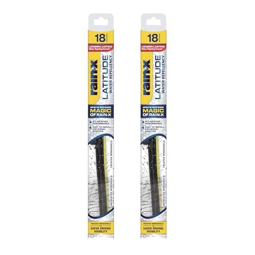 Rain-X 810167 Latitude 2-In-1 Water Repellent Wiper Blades, 18 Inch Windshield Wipers (Pack Of 2), Automotive Replacement