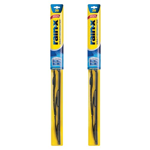 Rain-X 820150 WeatherBeater Wiper Blades, 20" Windshield Wipers (Pack of 2), Automotive Replacement Windshield Wiper Blades