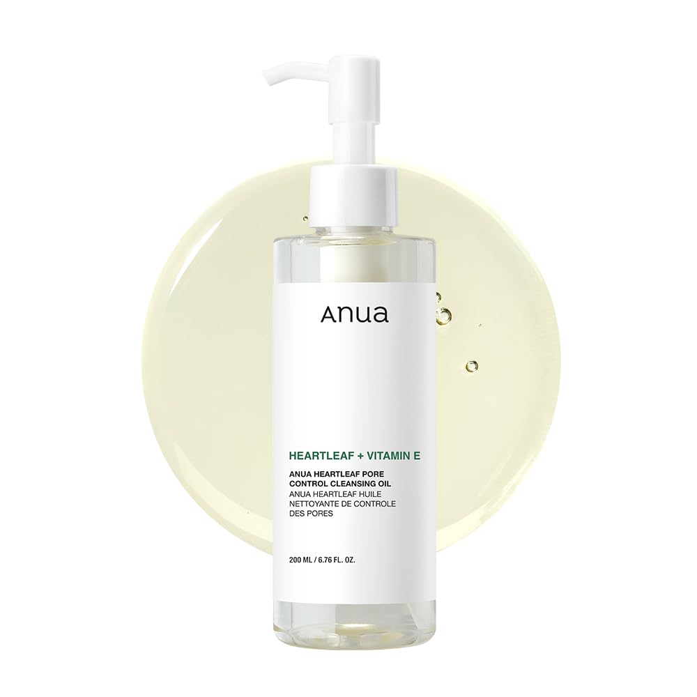 Anua Heartleaf Pore Control Cleansing Oil, Oil Cleanser for Face, Makeup Blackhead Remover, Korean Skin Care 6.76 fl
