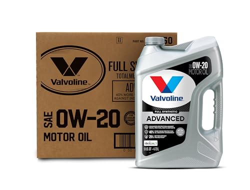 Valvoline Advanced Full Synthetic SAE 0W-20 Motor Oil 5 QT, Case of 3 - PCTechSupply.com