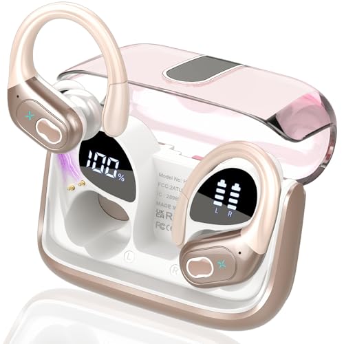 Aptkdoe Wireless Earbuds 75hrs Bluetooth 5.3 Headphone Sport, 2025 Bluetooth Earbuds Stereo Deep Bass Over Ear Bud with