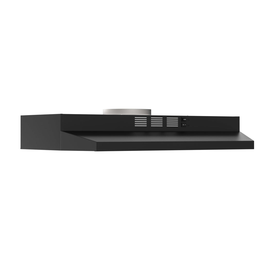 FIREGAS Black Range Hood 30 inch Under Cabinet, Ducted/Ductless Convertible Kitchen Hood, Stainless Steel Stove Vent Hood