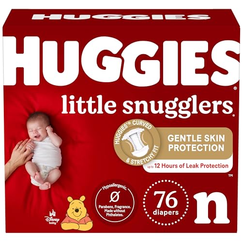 Huggies Newborn Diapers Little Snugglers Newborn Diapers, Size Newborn (up to 10 lbs), 76 Count Drugstore by HUGGIES