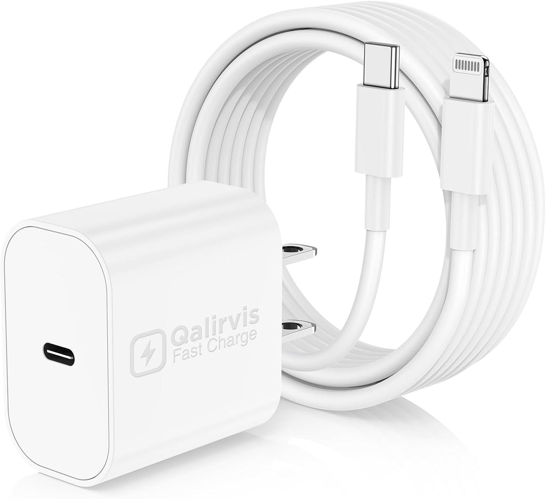 iPhone Charger Fast Charging, Type C Wall Charger Block Plug and 10ft USB C to Lightning Cable Cord Long, Adapter Cube Brick Box for Apple iPhone 14 Pro Max/14 Plus/13 Pro/12 Mini/11/XS/XR/X/iPad Air