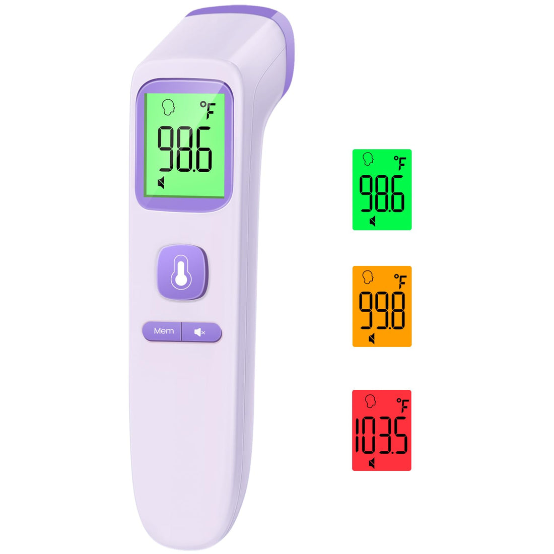 No-Touch Thermometer for Adults and Kids, Digital Accurate Baby Thermometer with Fever Alarm, 1 Second Fast Result, FSA HSA