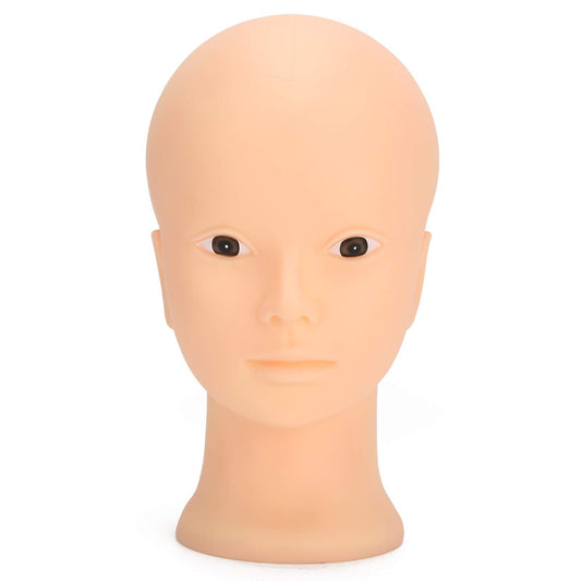 19.3in 3D Make Up Practice Training Head, Lash Mannequin Head, Soft Silicone Lash Extension Kit, Cosmetology Doll Face Head