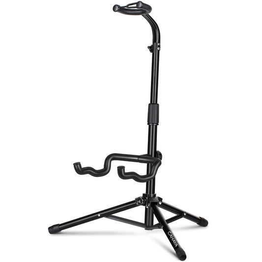 CAHAYA Guitar Stand Floor - Folding Universal Guitar Holder for Acoustic Electric Guitars Bass Guitar (Black) Video Games by