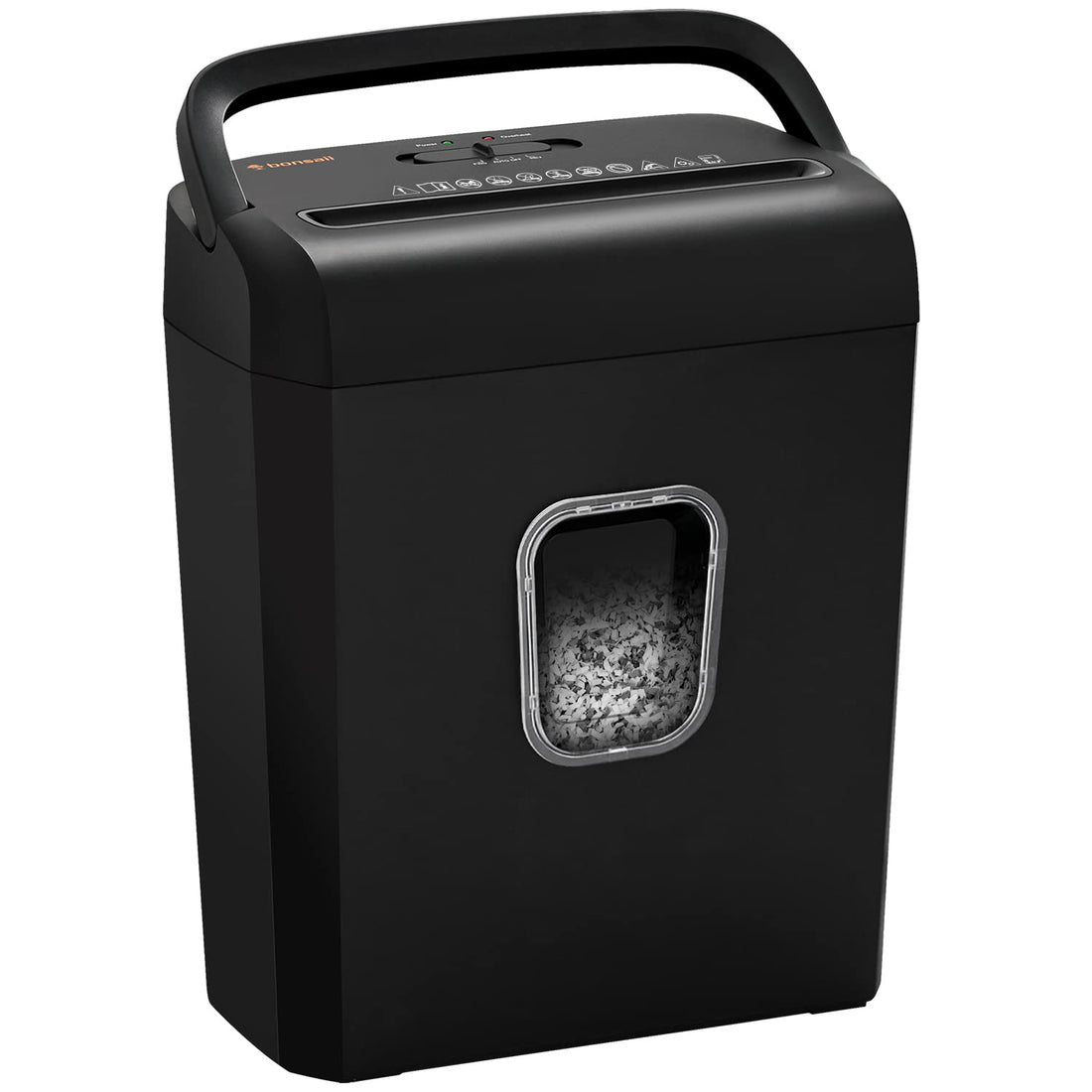 Bonsaii 6-Sheet Micro-Cut Paper Shredder, P-4 High-Security for Home & Small Office Use, Shreds Credit Cards/Staples/Clips,