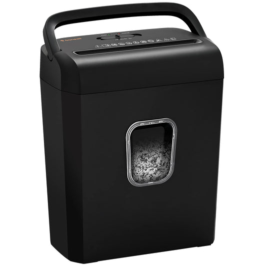 Bonsaii 6-Sheet Micro-Cut Paper Shredder, P-4 High-Security for Home & Small Office Use, Shreds Credit Cards/Staples/Clips,
