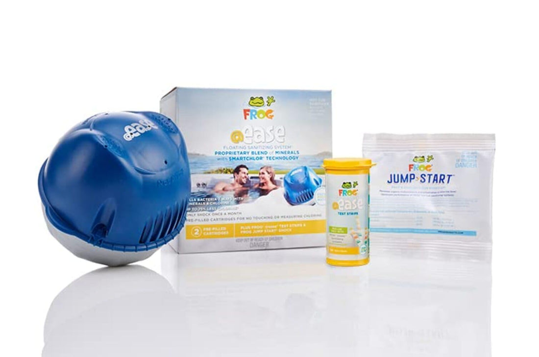 FROG @Ease Floating System for Hot Tubs - Quick & Easy Self-Regulating Hot Tub Sanitizer - Hot Tub Maintenance System with Cleaning Minerals & SmartChlor Technology - PCTechSupply.com