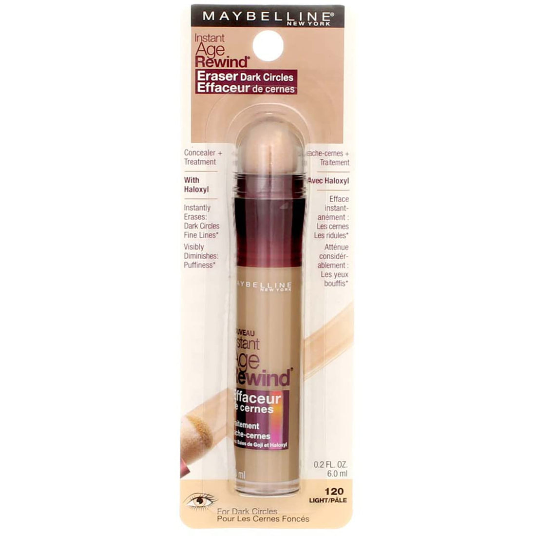 Maybelline Instant Age Rewind Eraser Dark Circles Treatment Concealer, Light 0.2 oz (Pack of 6) - PCTechSupply.com