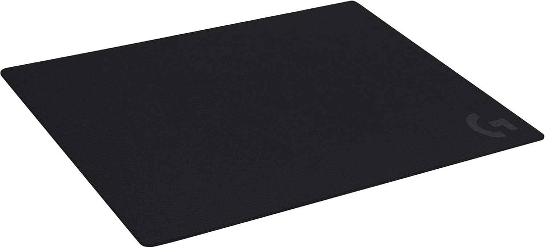 Logitech G640 Large Cloth Gaming Mouse Pad (600x460x3) - Black | Optimized for gaming sensors, moderate surface friction