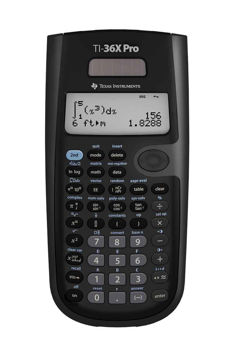 Texas Instruments TI-36X Pro Engineering/Scientific Calculator | 9.7 Inch | Black.