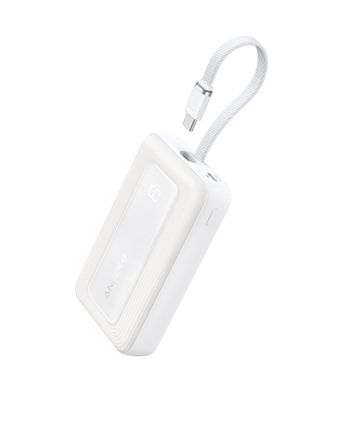 Anker Zolo Portable Charger, 10,000mAh 30W Power Bank with Built-in Lanyard USB-C Cable for Travel, Fast Charging Battery