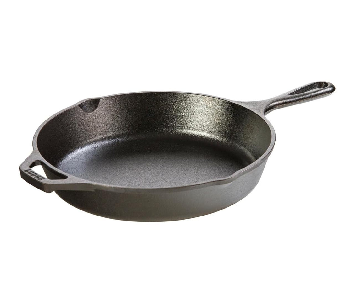 Lodge 10.25 Inch Cast Iron Pre-Seasoned Skillet – Signature Teardrop Handle - Use in the Oven, on the Stove, on the Grill,