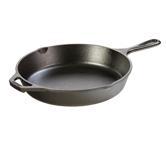 Lodge 10.25 Inch Cast Iron Pre-Seasoned Skillet – Signature Teardrop Handle - Use in the Oven, on the Stove, on the Grill,