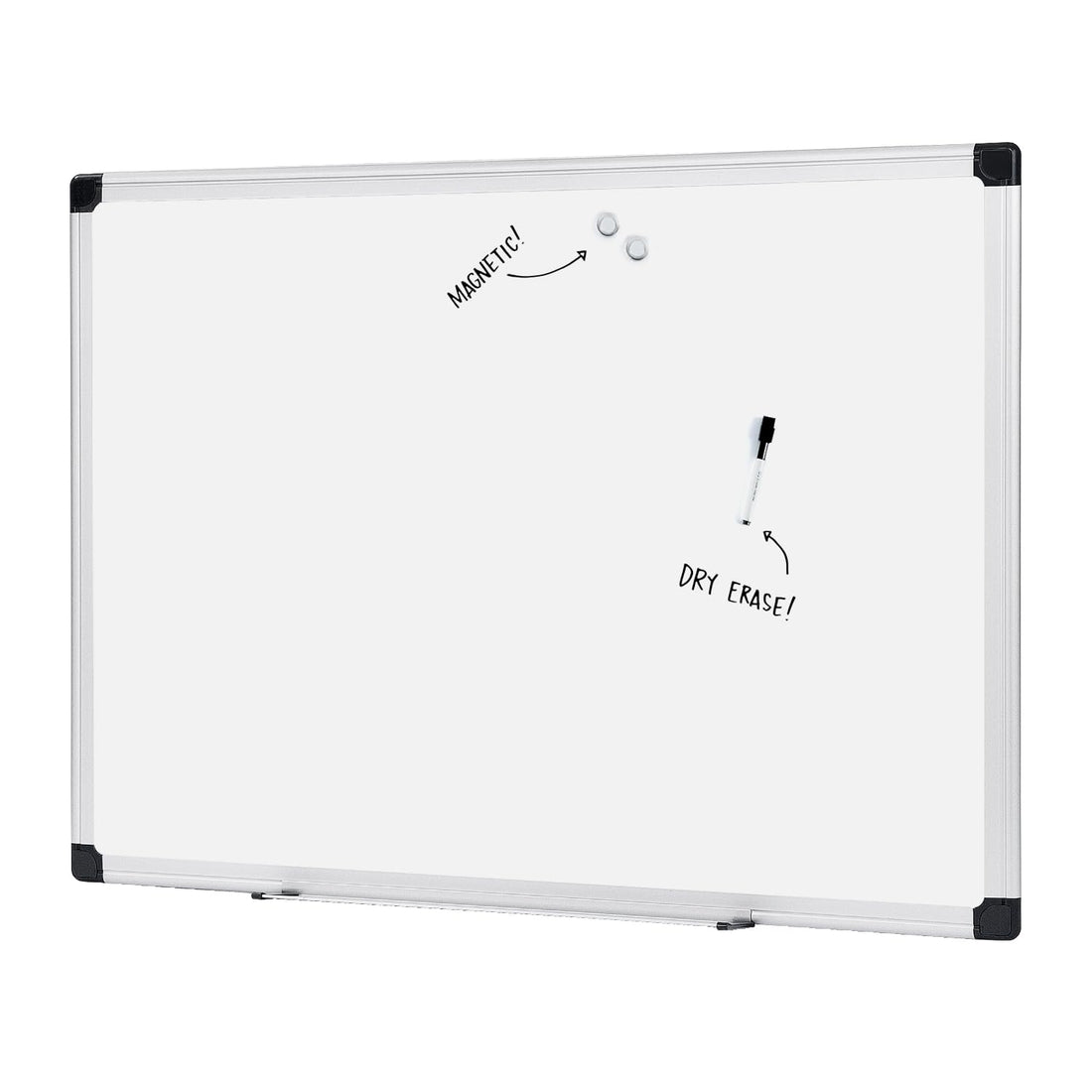 Amazon Basics Magnetic Dry Erase Whiteboard, 36 x 48-Inch, Aluminum Frame, Silver/White - PCTechSupply.com