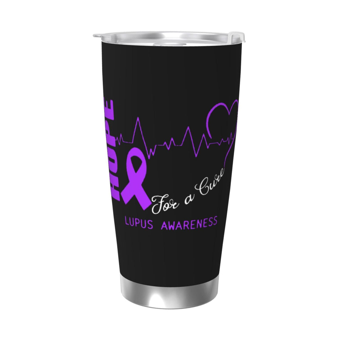 vrilu Hope For A Cure Lupus Awareness Tumbler Cup 20oz Double Wall Vacuum Insulated Coffee Cup Kitchen by vrilu