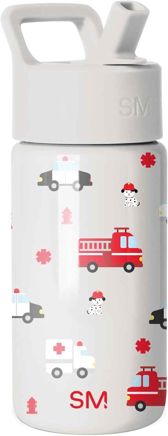Simple Modern Kids Water Bottle & Toddler Cup | 14oz | Fire Truck