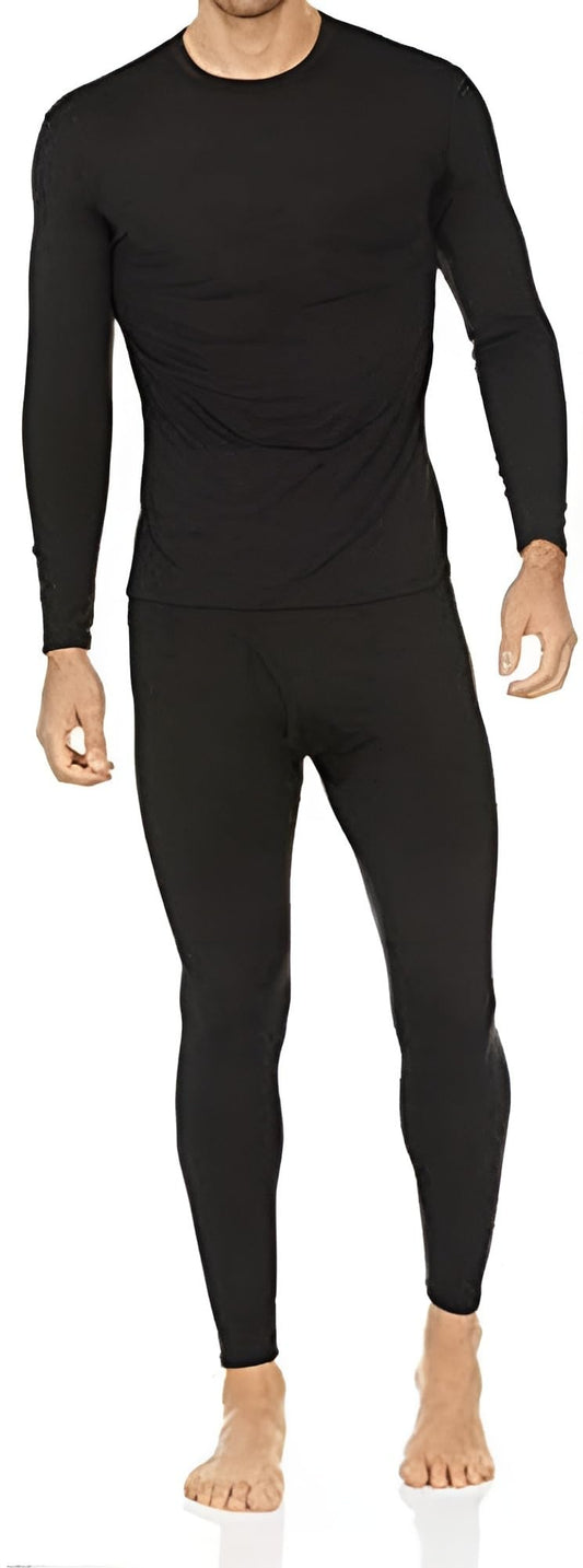 Thermajohn Long Johns Thermal Underwear for Men Fleece Lined Base Layer Set for Cold Weather (X-Large, Black) - PCTechSupply.com