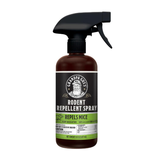 Grandpa Gus's Rodent Repellent Spray, Peppermint & Cinnamon Oil, Prevents Mouse/Rats from Nesting & Chewing on Wires, 16 fl