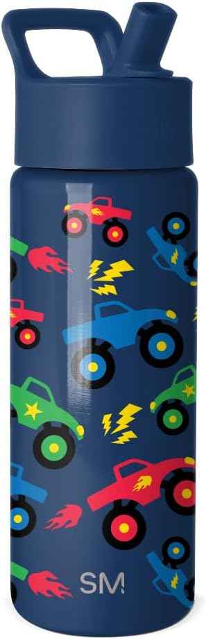 Simple Modern Kids Water Bottle & Toddler Cup | 18oz | Monster Truck