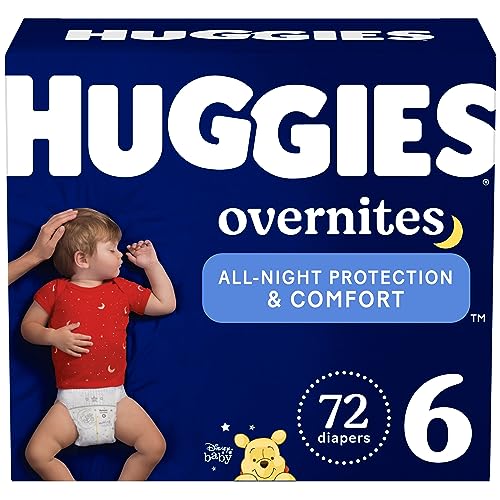 Huggies Size 6 Overnites Baby Diapers: Overnight Diapers, Size 6 (35+ lbs), 72 Ct Drugstore by HUGGIES
