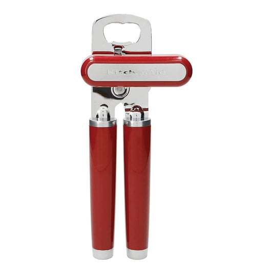 KitchenAid Classic Multifunction Can Opener and Bottle Opener Easy to Use, Razor Sharp Stainless Steel Cutting Wheel, Soft
