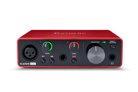 Focusrite Scarlett Solo 3rd Gen USB Audio Interface for Guitarists, Vocalists, Podcasters or Producers to record and