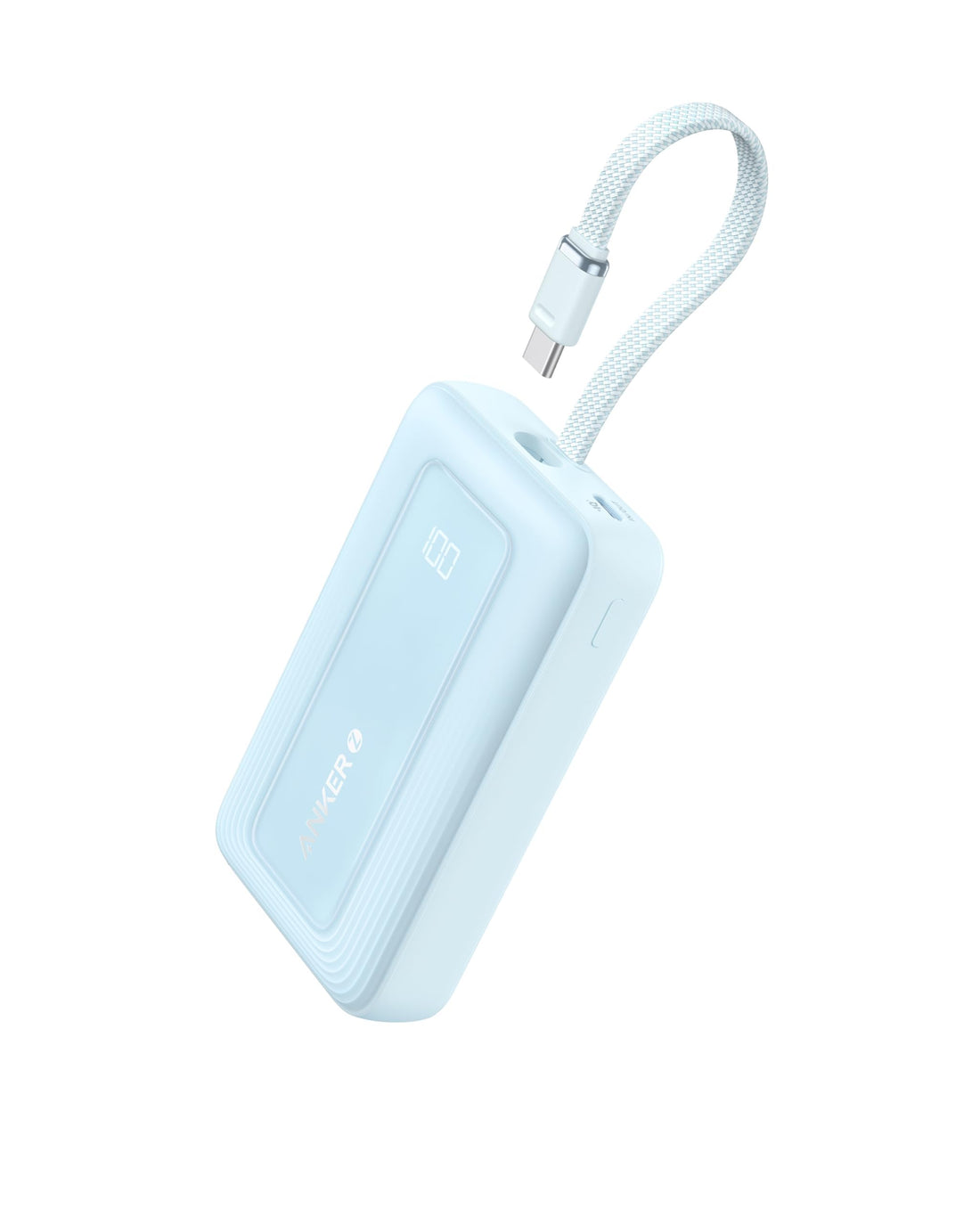 Anker Zolo Portable Charger, 10,000mAh 30W Power Bank with Built-in Lanyard USB-C Cable for Travel, Fast Charging Battery