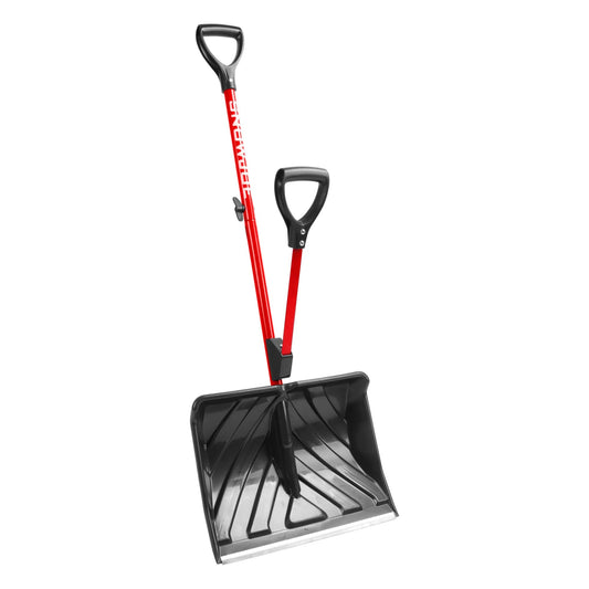 Snow Joe 18-Inch Snow Shovel with Assist Handle, Heavy Duty Shovels, Shovelution, Red - PCTechSupply.com