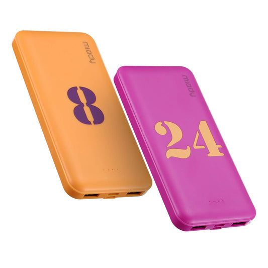 Miady 2-Pack 10000mAh Dual USB Portable Charger, USB-C Fast Charging Power Bank, Backup Charger Battery Pack Compatible with