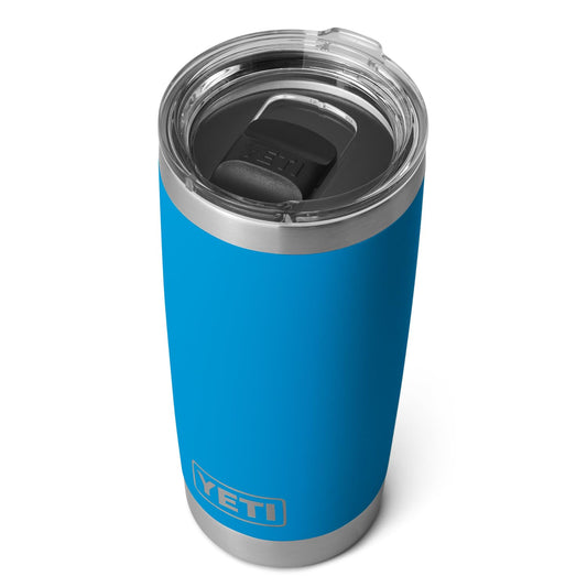YETI Rambler 20 oz Tumbler, Stainless Steel, Vacuum Insulated with MagSlider Lid, Big Wave Blue Outdoors by YETI