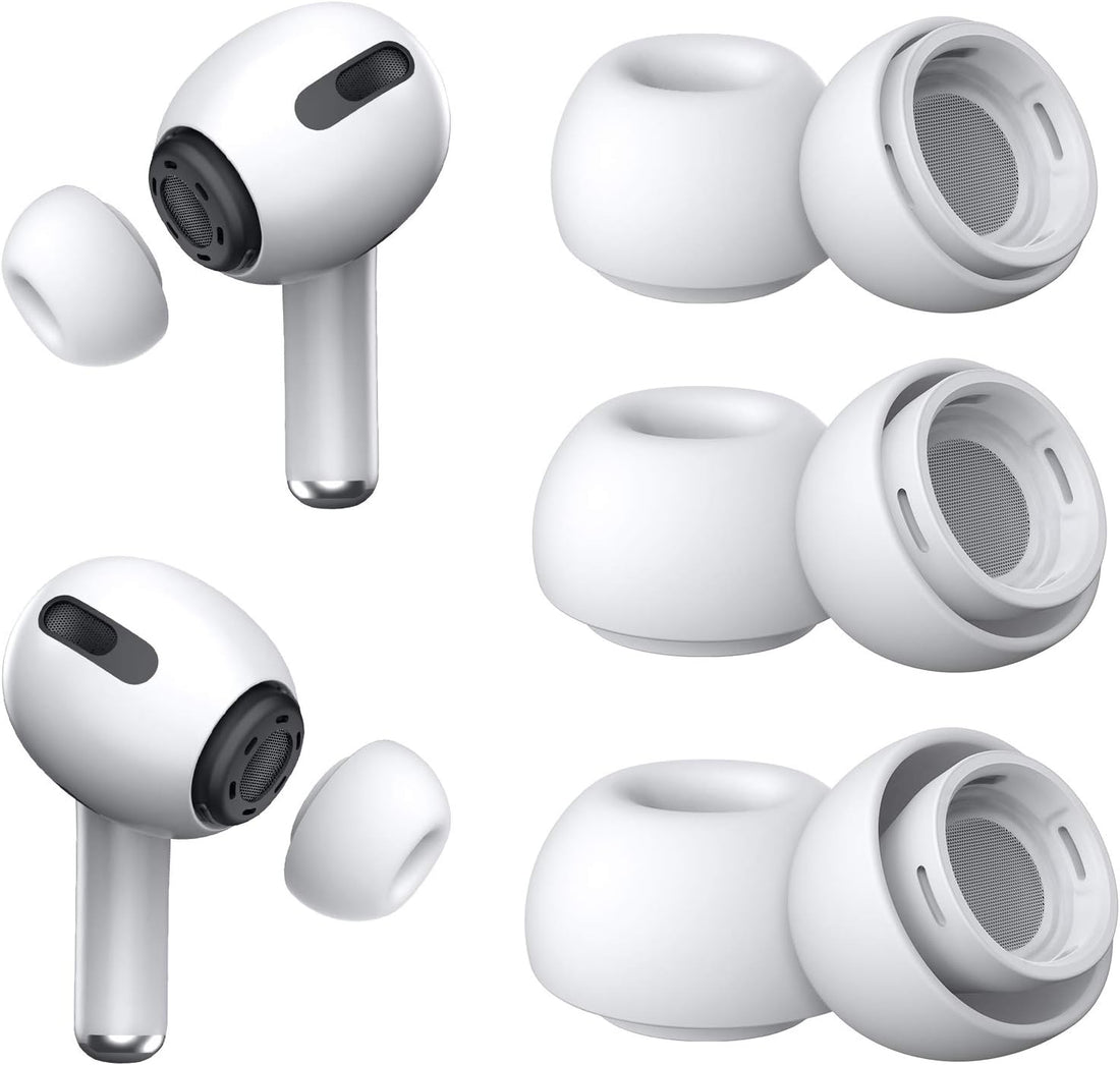 3 Pairs Replacement Ear Tips for AirPods Pro 2nd & 1st(S/M/L, White)