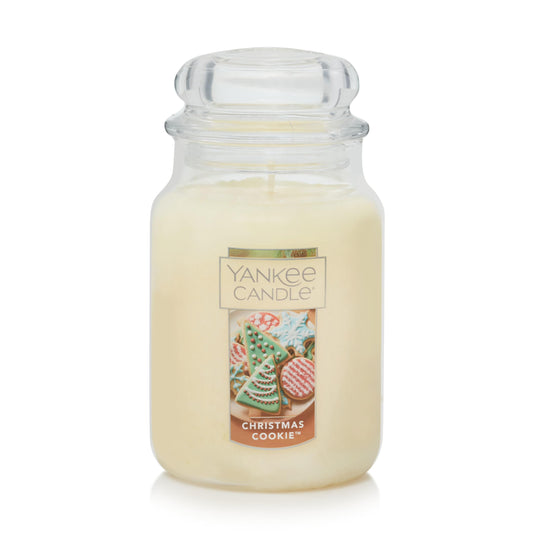 Yankee Candle Christmas Cookie Scented, Classic 22oz Large Jar Single Wick Candle, Over 110 Hours of Burn Time, Perfect for Holiday Gifting and Celebration - PCTechSupply.com