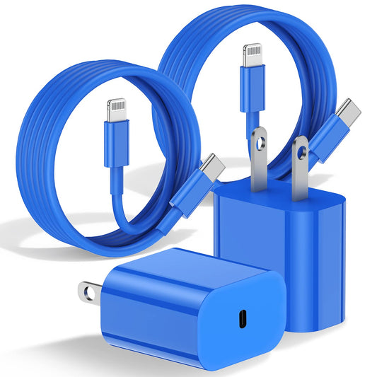 Fast Charger for iPhone Charger Fast Charging 10ft Lightning Cable,for iPhone 14 13 12 Pro Max Charger Fast Charging with 20W USB C Charger Block,Type C to Lightning Cord for iPhone 11 Pro Max/XS-Blue