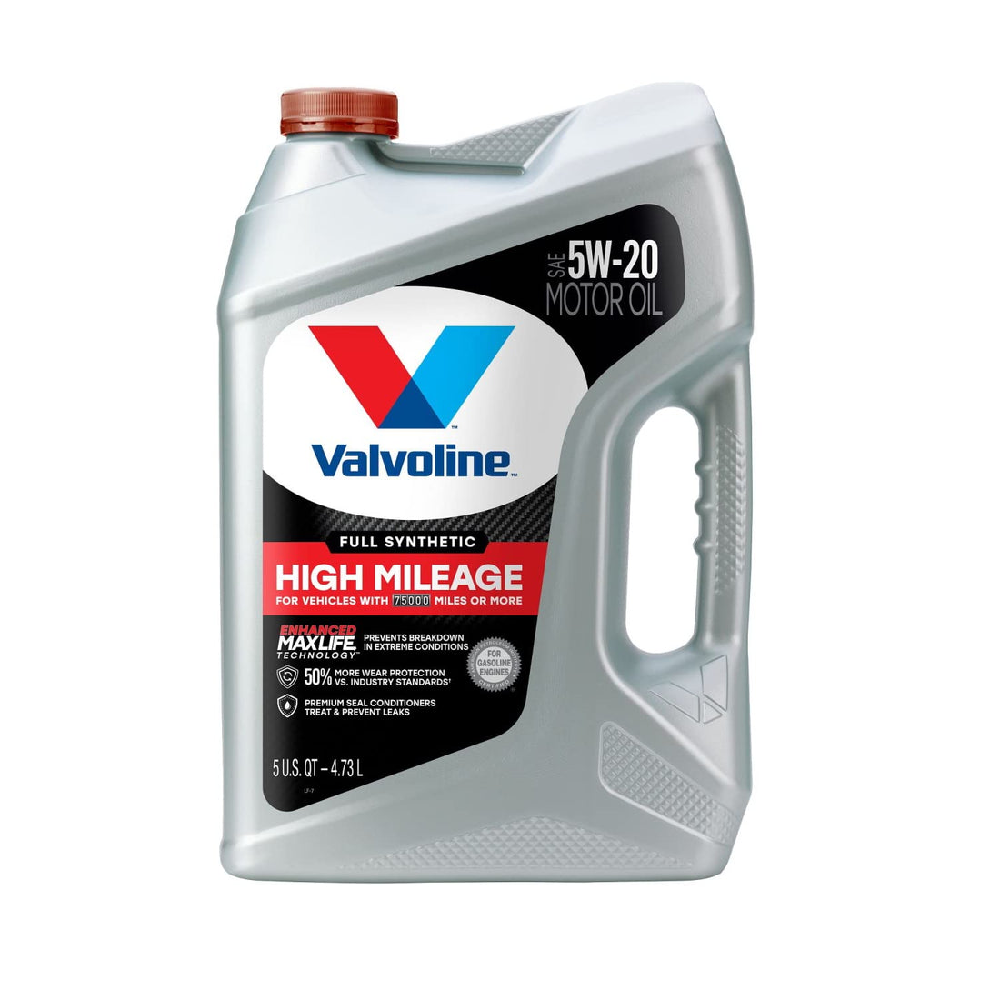 Valvoline Full Synthetic High Mileage with MaxLife Technology SAE 5W-20 Motor Oil 5 QT - PCTechSupply.com