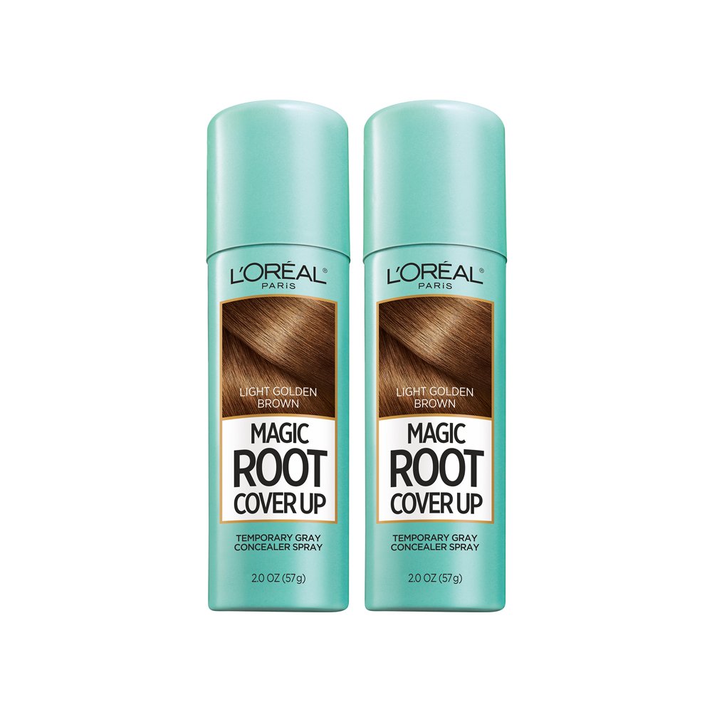 L'Oreal Paris Hair Color Root Cover Up Temporary Gray Concealer Spray Light Golden Brown (Pack of 2) (Packaging May Vary) - PCTechSupply.com