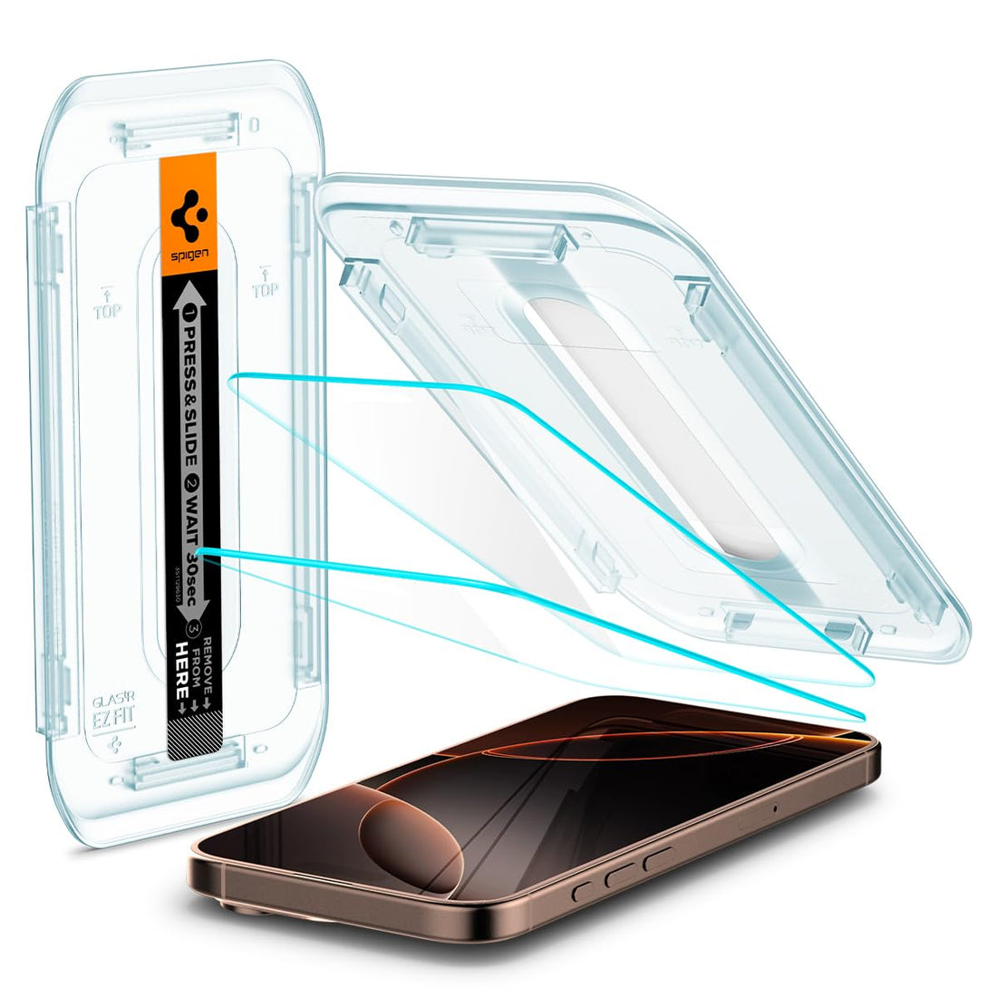 Spigen Tempered Glass Screen Protector [GlasTR EZ FIT] designed for iPhone 16 Pro Max [2 Pack] Wireless by Spigen
