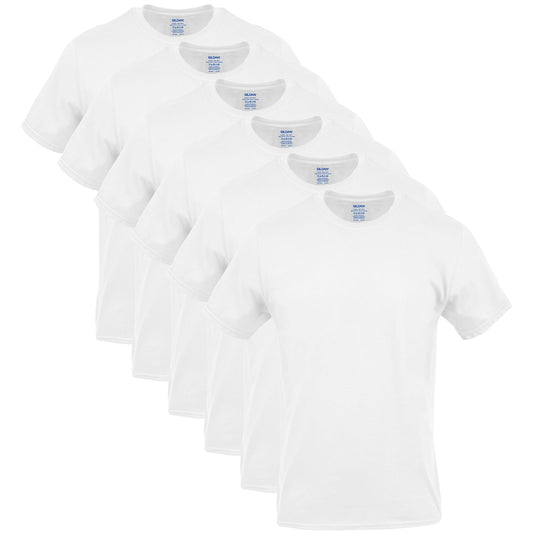 Gildan Men's Crew T-Shirts, Multipack, Style G1100, White (6-Pack), Large - PCTechSupply.com